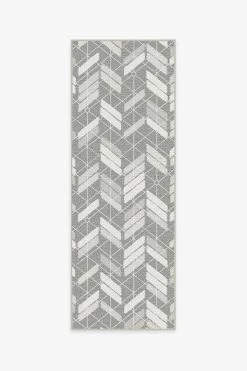Best Sale 🛒 Ruggable Outdoor Painted Chevron Grey Rug 😉 -Outdoor Rugs Store painted chevron grey A RC OD046 27 V2
