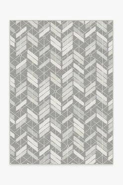 Best Sale ๐ Ruggable Outdoor Painted Chevron Grey Rug ๐