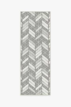 Best Sale 🛒 Ruggable Outdoor Painted Chevron Grey Rug 😉 -Outdoor Rugs Store painted chevron grey B RC OD046 27
