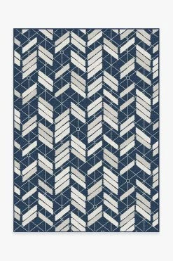 Deals 🎁 Ruggable Outdoor Painted Chevron Navy Rug ⌛