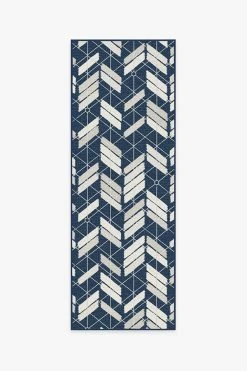 Deals 🎁 Ruggable Outdoor Painted Chevron Navy Rug ⌛ -Outdoor Rugs Store painted chevron navy B RC OD047 27