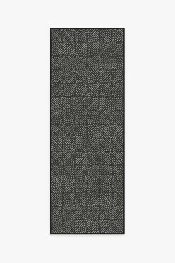 Buy 🌟 Ruggable Outdoor Parquet Black Rug 🔔 -Outdoor Rugs Store parquet black A RC OD022 27
