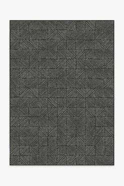 Buy 🌟 Ruggable Outdoor Parquet Black Rug 🔔