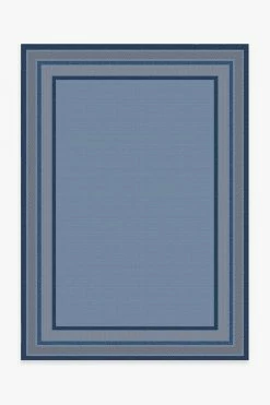 Discount 😉 Ruggable Outdoor Picnic Border Blue Rug 🤩