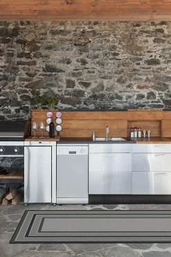 Deals 💯 Ruggable Outdoor Picnic Border Grey Rug 🎉 -Outdoor Rugs Store picnic border grey C RC OD019 27