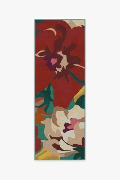 Brand new ❤️ Ruggable Poppy Floral Turquoise Rug 🛒 -Outdoor Rugs Store poppy floral turquoise A RC 0431 27 V2