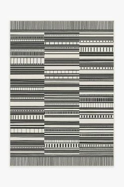 Best deal 🛒 Ruggable Outdoor Riviera Stripe Black & White Rug ✨