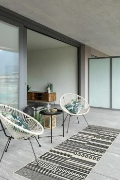 Best deal 🛒 Ruggable Outdoor Riviera Stripe Black & White Rug ✨ -Outdoor Rugs Store riviera stripe black white C RC OT008 27