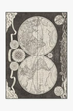 New โญ Ruggable Sale Sailor's Map Charcoal Rug ๐