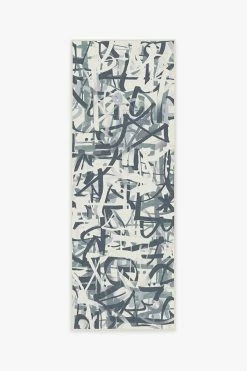 Cheapest 🧨 Ruggable Scribe Slate Blue Rug 🌟 -Outdoor Rugs Store scribe slate blue A RC 0727 27 V2