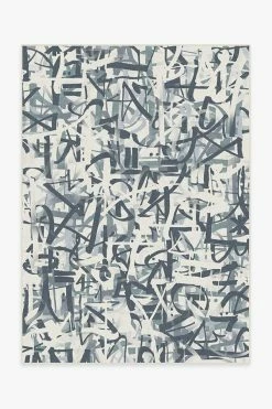 Cheapest 🧨 Ruggable Scribe Slate Blue Rug 🌟