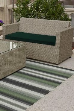 Best Pirce 🎁 Ruggable Outdoor Serape Stripe Green Rug 🛒 -Outdoor Rugs Store serape stripe green C RC OD048 57