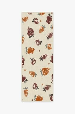 Flash Sale 🌟 Ruggable Strawberries Orange Rug ⭐ -Outdoor Rugs Store strawberries orange A RC TP005 27 V2