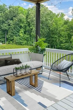 Cheapest ✔️ Ruggable Outdoor Tropea Grey & Blue Rug ✨ -Outdoor Rugs Store tropea grey blue C RC TR004 57 V2