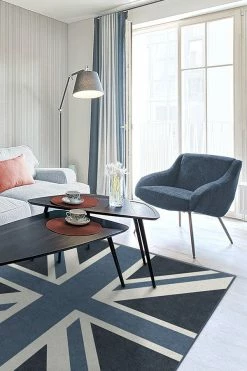 Outlet ❤️ Ruggable UK Flag Blue Rug 🔔 -Outdoor Rugs Store uk flag blue C RC 0749 57