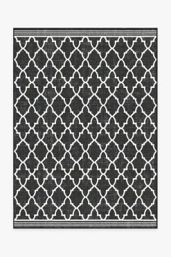 New 🥰 Ruggable Outdoor Varia Trellis Black Rug 👏