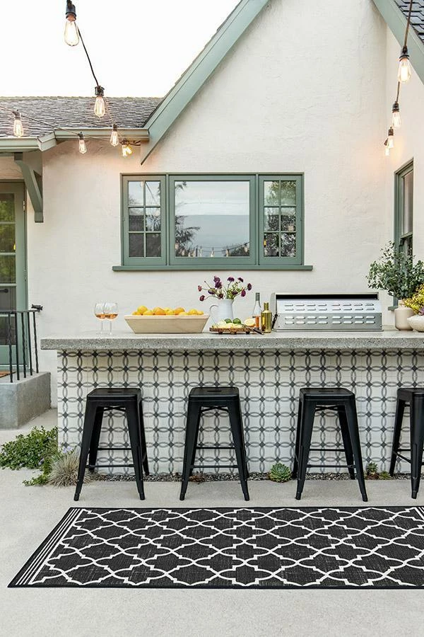 New 🥰 Ruggable Outdoor Varia Trellis Black Rug 👏 8 New 🥰 Ruggable Outdoor Varia Trellis Black Rug 👏 - Image 8
