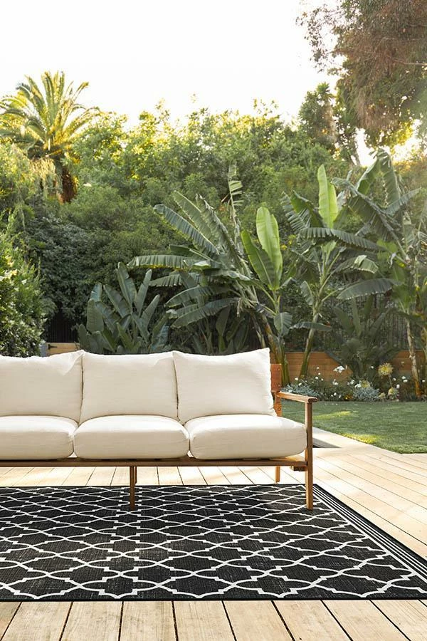 New 🥰 Ruggable Outdoor Varia Trellis Black Rug 👏 4 New 🥰 Ruggable Outdoor Varia Trellis Black Rug 👏 - Image 4