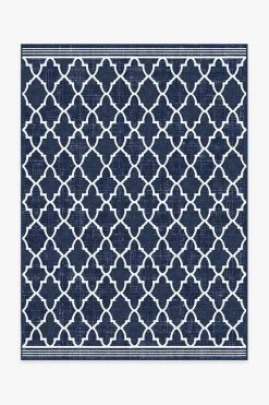 Best reviews of 💯 Ruggable Outdoor Varia Trellis Royal Blue Rug ⭐