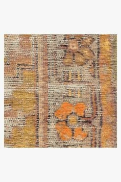 Cheapest 👍 Ruggable Vintage Daisy Bordered Tangerine Rug 🎉 -Outdoor Rugs Store vintage daisy bordered tangerine D RC RE130 57 V2