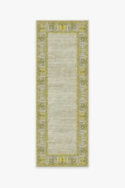 Budget ❤️ Ruggable Vintage Daisy Bordered Yellow Rug 🔔 -Outdoor Rugs Store vintage daisy bordered yellow A RC RE129 27