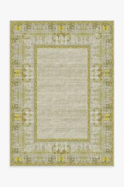 Budget ❤️ Ruggable Vintage Daisy Bordered Yellow Rug 🔔
