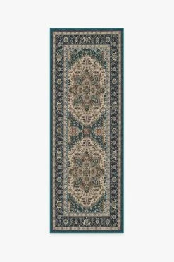 Deals 🔥 Ruggable Vintage Heriz Cerulean Rug 🤩 -Outdoor Rugs Store vintage heriz cerulean A RC 0499 27 V2