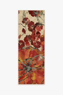 Top 10 🔔 Ruggable Watercolor Floral Coral Rug ⭐ -Outdoor Rugs Store watercolor floral coral A RC 0425 27