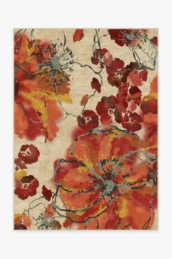 Top 10 🔔 Ruggable Watercolor Floral Coral Rug ⭐