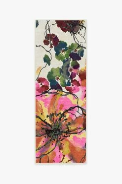 Promo 🤩 Ruggable Watercolor Floral Multicolor Rug 😀 -Outdoor Rugs Store watercolor floral multi A RC 0419 27