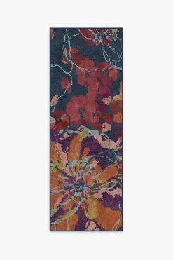 Brand new 😀 Ruggable Watercolor Floral Navy Rug 🧨 -Outdoor Rugs Store watercolor floral navy A RC 0426 27 V3
