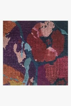 Brand new 😀 Ruggable Watercolor Floral Navy Rug 🧨 -Outdoor Rugs Store watercolor floral navy D RC 0426 27 V3