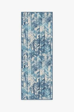 Cheap 😍 Ruggable Watercolor Herringbone Blue Rug 🥰 -Outdoor Rugs Store watercolor herringbone blue A RC 0528 27 V3