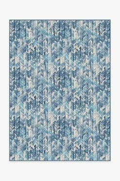 Cheap 😍 Ruggable Watercolor Herringbone Blue Rug 🥰