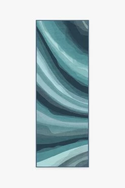 Deals 🌟 Ruggable Sale Watercolor Waves Blue Rug 🥰 -Outdoor Rugs Store watercolor waves blue A RC 0307 27