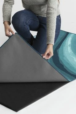 Deals 🌟 Ruggable Sale Watercolor Waves Blue Rug 🥰 -Outdoor Rugs Store watercolor waves blue B RC 0307 27