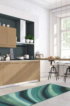 Budget ✨ Ruggable Watercolor Waves Citrus Green Rug 🤩 -Outdoor Rugs Store watercolor waves citrus green C RC 0308 27 V2