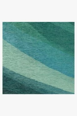Budget ✨ Ruggable Watercolor Waves Citrus Green Rug 🤩 -Outdoor Rugs Store watercolor waves citrus green D RC 0308 57