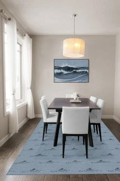 Coupon 😍 Ruggable Whitecaps Chambray Rug 🛒 -Outdoor Rugs Store whitecaps chambray C RC 0617 57