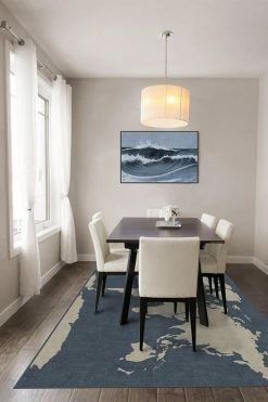 Deals 🌟 Ruggable World Map Blue Rug 🎉 -Outdoor Rugs Store world map blue C RC 0752 57