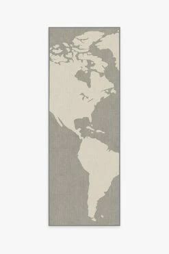 Promo 🤩 Ruggable World Map Charcoal Rug 🔔 -Outdoor Rugs Store world map charcoal A RC 0753 27 V2